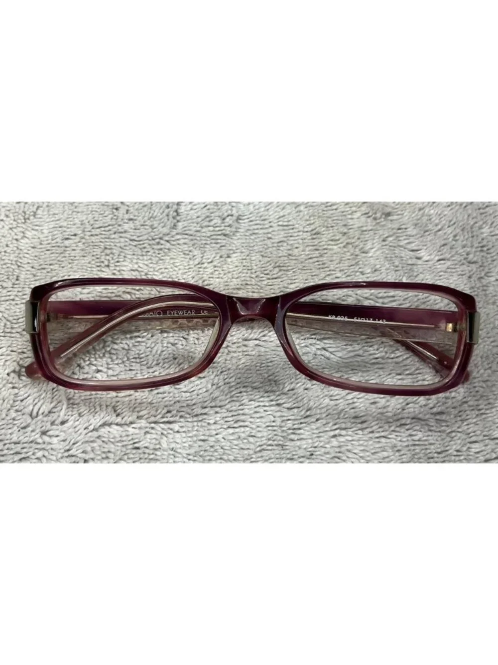Kio Yamato Eyeglasses Frames Full-Rim Purple KP-025 Col.8 “Plumeria” 51-17-143